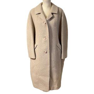 Vintage Youthcraft Coat No size tag Large to XL  Solid Beige Button Front Long S